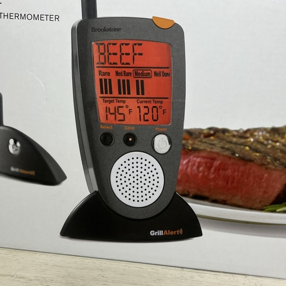 Brookstone Grill Alert Talking Remote Meat Thermometer Brand New - Picture 2 of 6